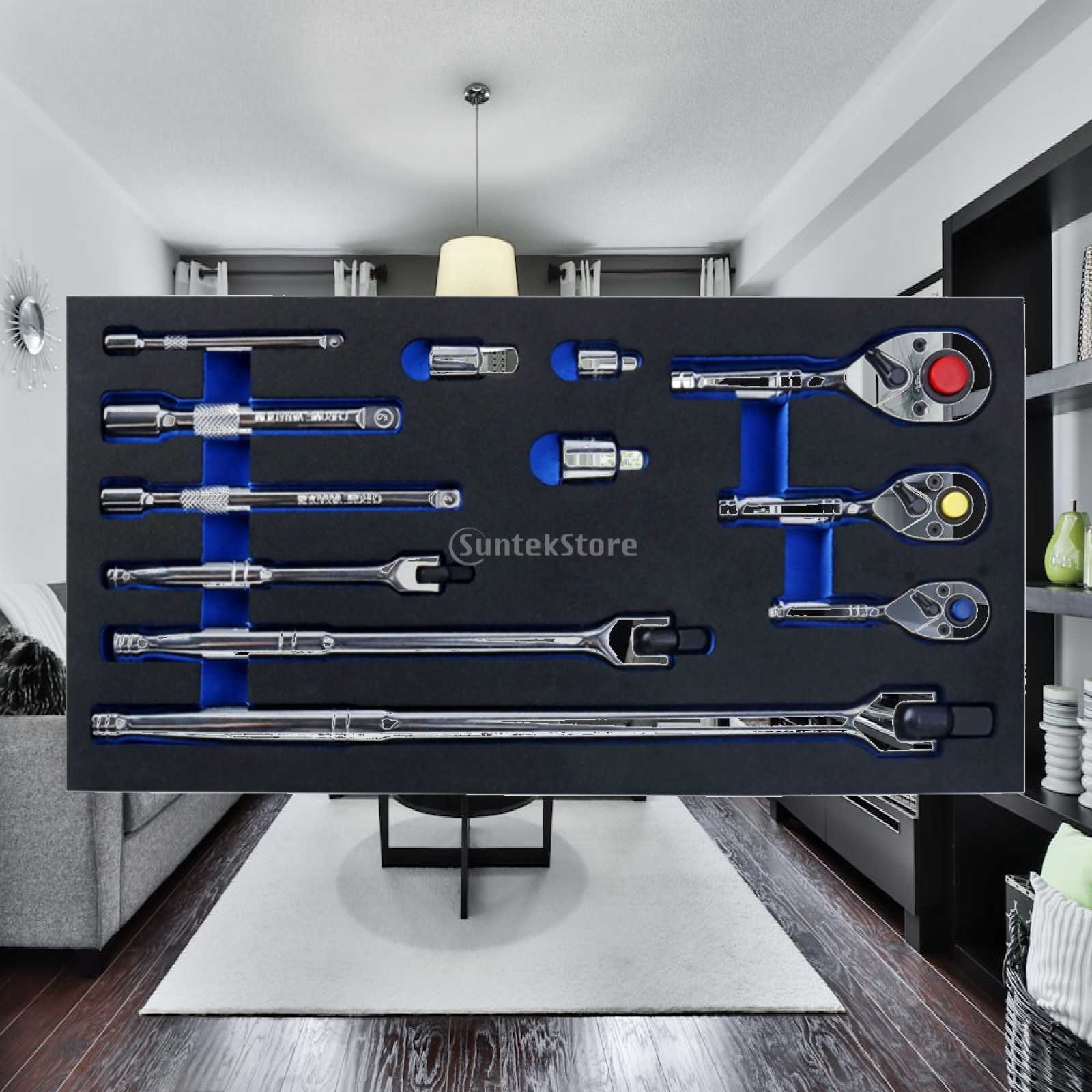 12 Pieces Ratchet Tool Assortm - Socket Set 评论和价格